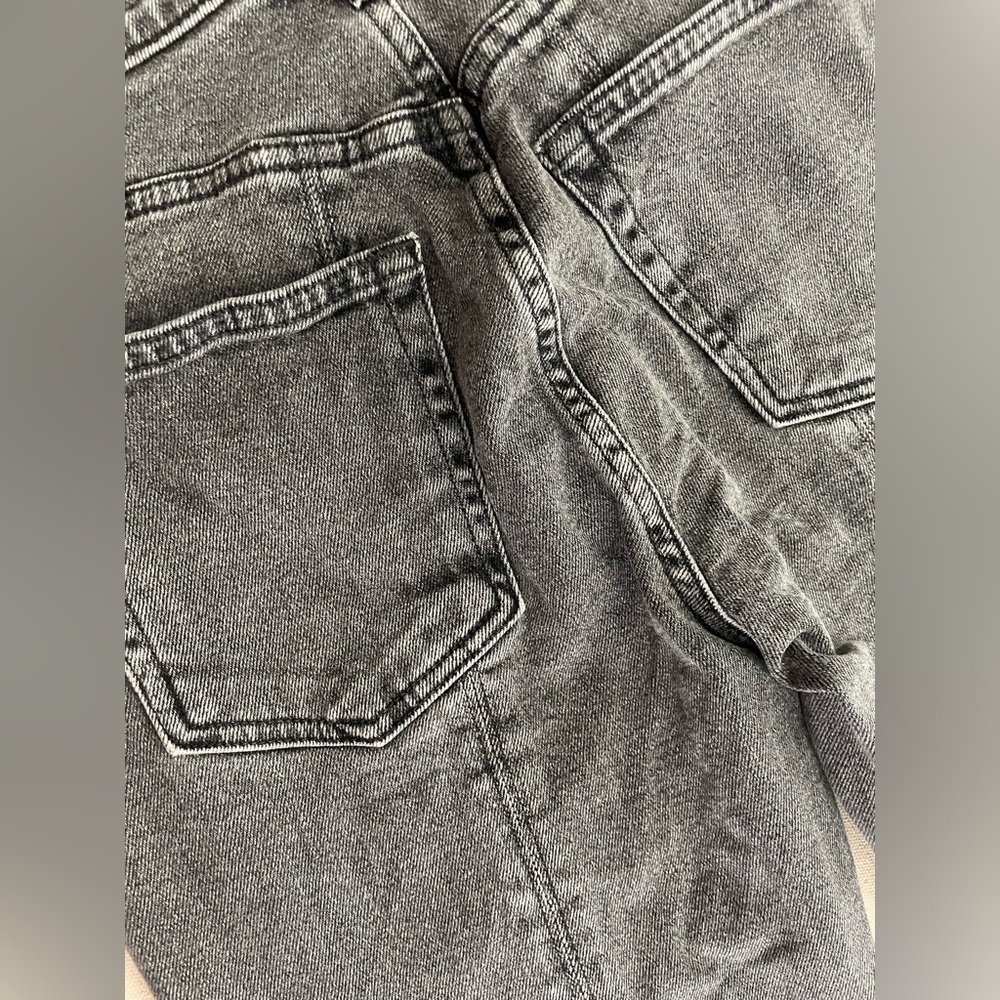 Cotton Citizen Vickie High-rise Split Front Hem Jeans Grey Black Denim Size 27 - Picture 8 of 14